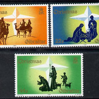Gibraltar 1987 Christmas perf set of 3 unmounted mint SG 585-7