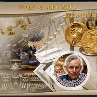 Mali 2012 Nobel Prize Winners of 2011 - Christopher A Sims (Economics) imperf souvenir sheet containing circular-shaped stamp unmounted mint