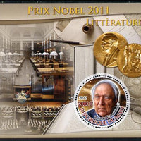 Mali 2012 Nobel Prize Winners of 2011 - Tomas Transtromer (Literature) perf souvenir sheet containing circular-shaped stamp unmounted mint