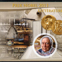 Mali 2012 Nobel Prize Winners of 2011 - Tomas Transtromer (Literature) imperf souvenir sheet containing circular-shaped stamp unmounted mint