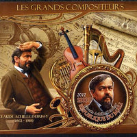 Mali 2012 The Great Composers - Claude Debussy perf souvenir sheet containing circular-shaped stamp unmounted mint