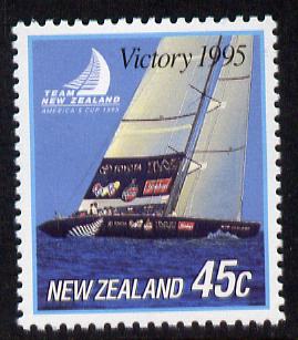 New Zealand 1995 New Zealand's Victory in America's Cup 45c unmounted mint