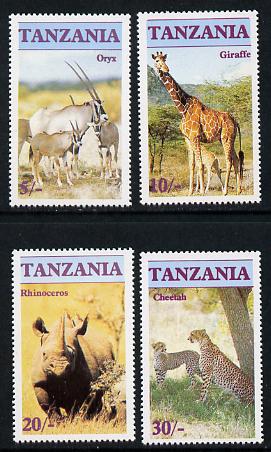Tanzania 1986 Endangered Animals,set of 4 unmounted mint, SG 479-82