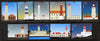 Portugal 2008 Lighthouses perf set of 10 unmounted mint SG 3568-77
