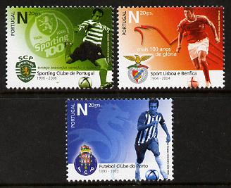Portugal 2006 Football Clubs Centenaries perf set of 3 unmounted mint SG 3302-4