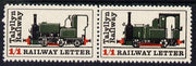 Cinderella - Great Britain Talyllyn Railway se-tenant pair of labels each denominated 1s1d for Railway Letters unmounted mint