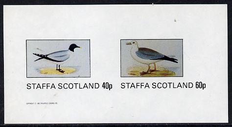 Staffa 1982 Birds #07 (Gulls) imperf,set of 2 values (40p & 60p) unmounted mint