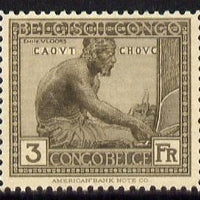 Belgian Congo 1923 Rubber Worker 3f sepia unmounted mint SG 138
