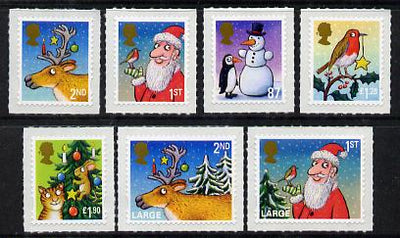 Great Britain 2012 Christmas self-adhesive set of 7 unmounted mint