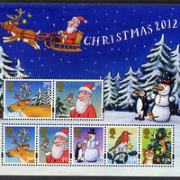 Great Britain 2012 Christmas perf m/sheet containing set of 7 unmounted mint