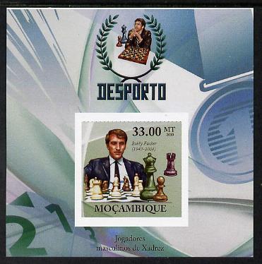 Mozambique 2010 Chess Players - Bobby Fischer imperf m/sheet unmounted mint. Note this item is privately produced and is offered purely on its thematic appeal