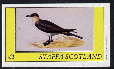 Staffa 1982 Birds #07 (Sea Gull) imperf souvenir sheet (£1 value) unmounted mint