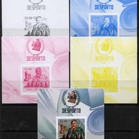 Mozambique 2010 Chess Players - Anatoly Karpov m/sheet - the set of 5 imperf progressive proofs comprising the 4 individual colours plus all 4-colour composite, unmounted mint