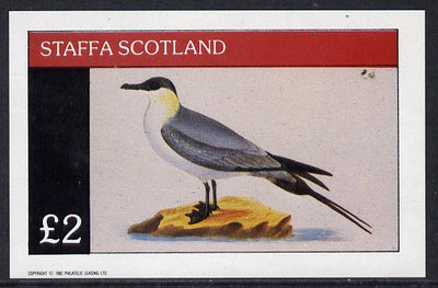 Staffa 1982 Birds #07 (Sea Gull) imperf deluxe sheet (£2 value) unmounted mint