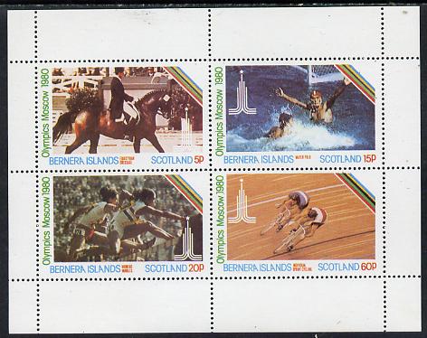Bernera 1980 Olympic Games perf,set of 4 values (5p to 60p) unmounted mint