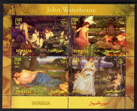 Somalia 2004 Paintings by John Waterhouse perf sheetlet containing 4 values unmounted mint. Note this item is privately produced and is offered purely on its thematic appeal