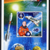 Somalia 1999 John Glenn & Space Shuttle perf m/sheet unmounted mint. Note this item is privately produced and is offered purely on its thematic appeal