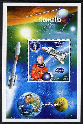 Somalia 1999 John Glenn & Space Shuttle perf m/sheet unmounted mint. Note this item is privately produced and is offered purely on its thematic appeal