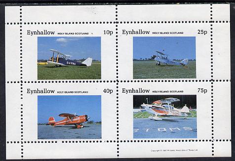 Eynhallow 1981 Bi-Planes #1 perf,set of 4 values (10p to 75p) unmounted mint