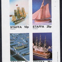 Staffa 1981 Model Ships imperf,set of 4 values (10p to 75p) unmounted mint
