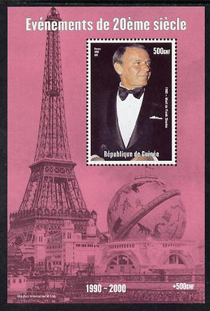 Guinea - Conakry 1998 Events of the 20th Century 1990-2000 Death of Frank Sinatra perf souvenir sheet unmounted mint. Note this item is privately produced and is offered purely on its thematic appeal