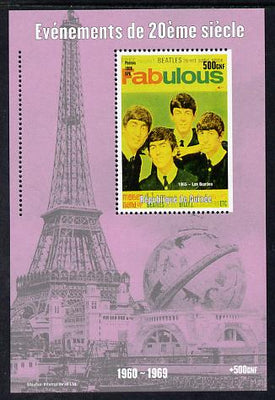 Guinea - Conakry 1998 Events of the 20th Century 1960-1969 The Beatles souvenir sheet perf on 3 sides only unmounted mint