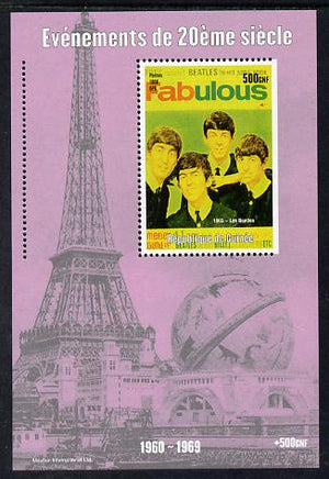 Guinea - Conakry 1998 Events of the 20th Century 1960-1969 The Beatles souvenir sheet perf on 3 sides only unmounted mint