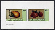 Eynhallow 1982 Fruit (Pear & Strawberries) imperf,set of 2 values (40p & 60p) unmounted mint