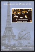 Niger Republic 1998 Events of the 20th Century 1960-1969 The Beatles receive MBE imperf souvenir sheet unmounted mint. Note this item is privately produced and is offered purely on its thematic appeal