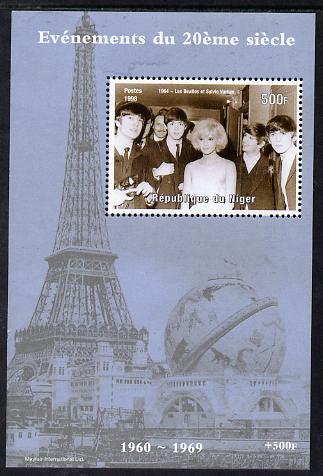 Niger Republic 1998 Events of the 20th Century 1960-1969 The Beatles & Sylvie Vartan perf souvenir sheet unmounted mint. Note this item is privately produced and is offered purely on its thematic appeal