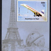 Niger Republic 1998 Events of the 20th Century 1960-1969 Concorde 002 perf souvenir sheet unmounted mint. Note this item is privately produced and is offered purely on its thematic appeal