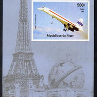 Niger Republic 1998 Events of the 20th Century 1960-1969 Concorde 002 imperf souvenir sheet unmounted mint. Note this item is privately produced and is offered purely on its thematic appeal