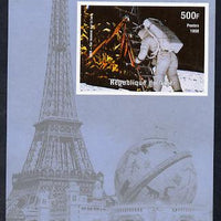 Niger Republic 1998 Events of the 20th Century 1960-1969 First Man on the Moon imperf souvenir sheet unmounted mint. Note this item is privately produced and is offered purely on its thematic appeal