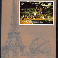 Niger Republic 1998 Events of the 20th Century 1970-1979 Karim Abdel Basketball imperf souvenir sheet unmounted mint. Note this item is privately produced and is offered purely on its thematic appeal