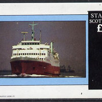 Staffa 1982 Ships #2 (Ferry) imperf deluxe sheet (£2 value) unmounted mint
