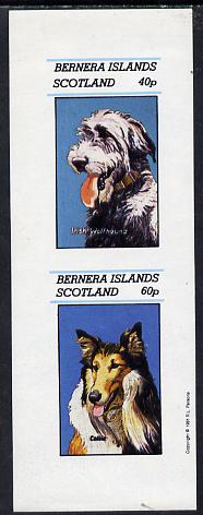 Bernera 1981 Dogs (Irish Wolfhound & Collie) imperf,set of 2 values (40p & 60p) unmounted mint