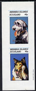 Bernera 1981 Dogs (Irish Wolfhound & Collie) imperf,set of 2 values (40p & 60p) unmounted mint