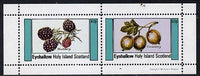 Eynhallow 1981 Fruit (Blackberry & Gooseberry) perf,set of 2 values (40p & 60p) unmounted mint