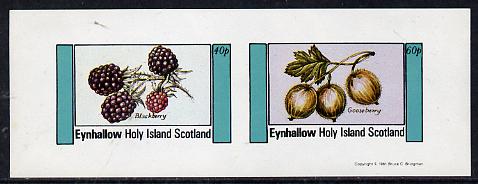 Eynhallow 1981 Fruit (Blackberry & Gooseberry) imperf,set of 2 values (40p & 60p) unmounted mint