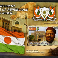 Niger Republic 2012 President Mahamadou Issoufou imperf m/sheet containing 1500F value unmounted mint