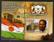 Niger Republic 2012 President Mahamadou Issoufou imperf m/sheet containing 1500F value unmounted mint