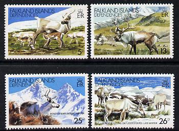 Falkland Islands Dependencies 1982 Reindeer set of 4 unmounted mint, SG 98-101