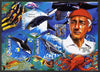 Malawi 2012 Jacques Yves Cousteau perf sheetlet containing 3 hexagonal shaped values unmounted mint