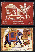 India 2012 Native Paintings perf set of 2 unmounted mint