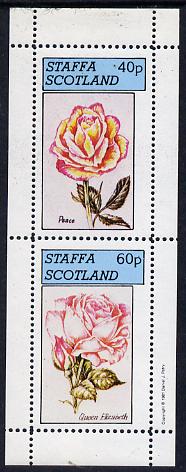 Staffa 1981 Roses #2 (Peace & Queen Elizabeth) perf,set of 2 values (40p & 60p) unmounted mint