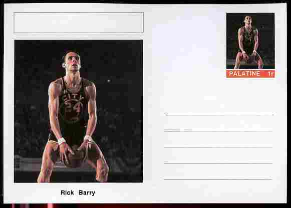 Palatine (Fantasy) Personalities - Rick Barry (basketball) postal stationery card unused and fine