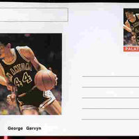 Palatine (Fantasy) Personalities - George Gervyn (basketball) postal stationery card unused and fine