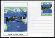Chartonia (Fantasy) Aircraft - Hawker Typhoon Fighter postal stationery card unused and fine
