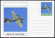 Chartonia (Fantasy) Aircraft - Boeing B-17 Flying Fortress postal stationery card unused and fine