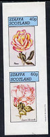 Staffa 1981 Roses #2 (Peace & Queen Elizabeth) imperf,set of 2 values (40p & 60p) unmounted mint
